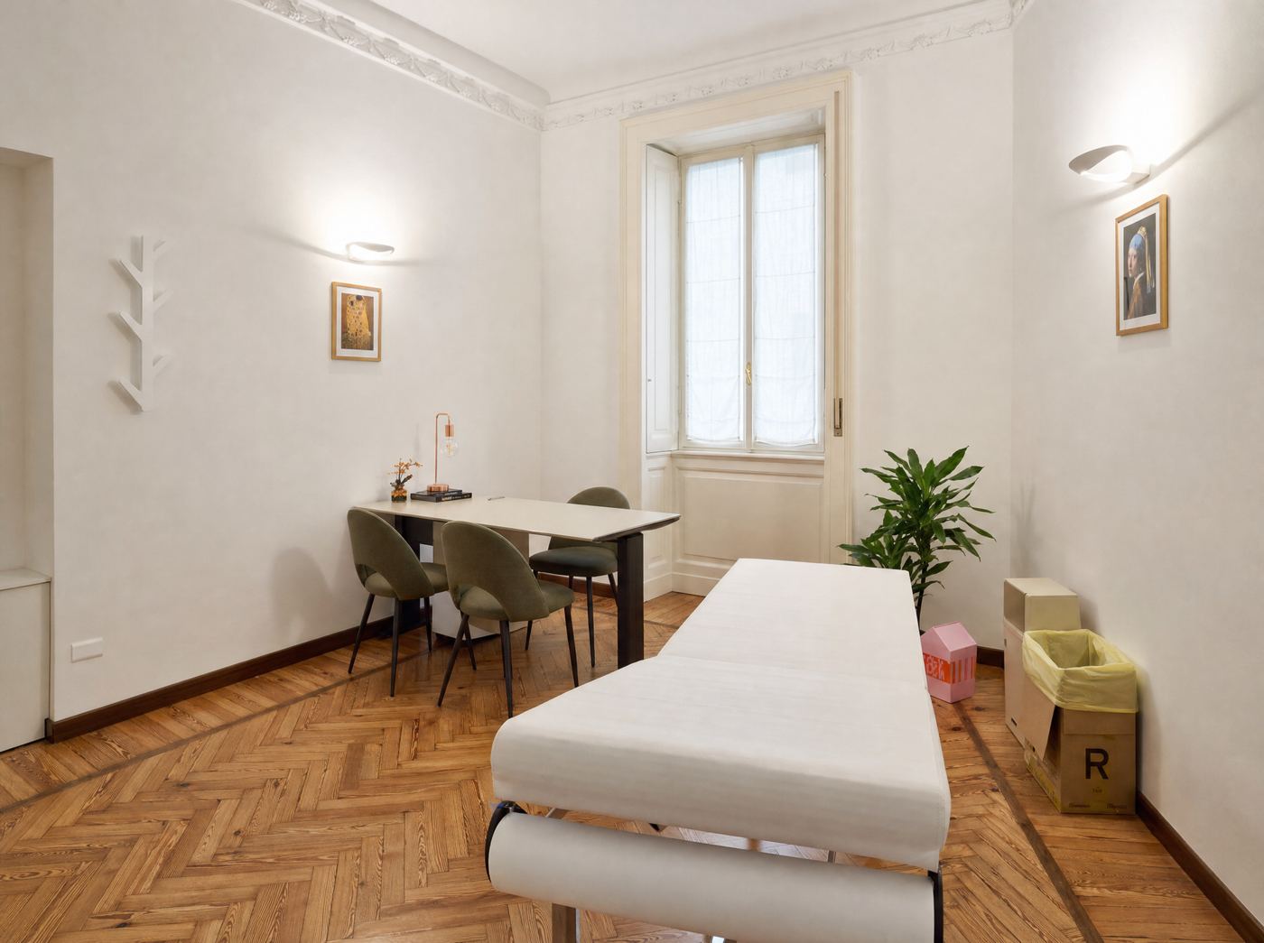 Lo studio con il lettino da visita
